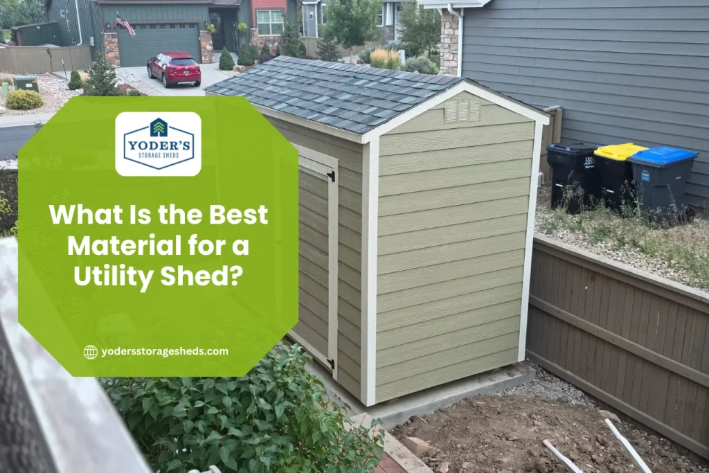Utility Shed built with LP SmartSide siding by Yoders Storage Sheds in Colorado